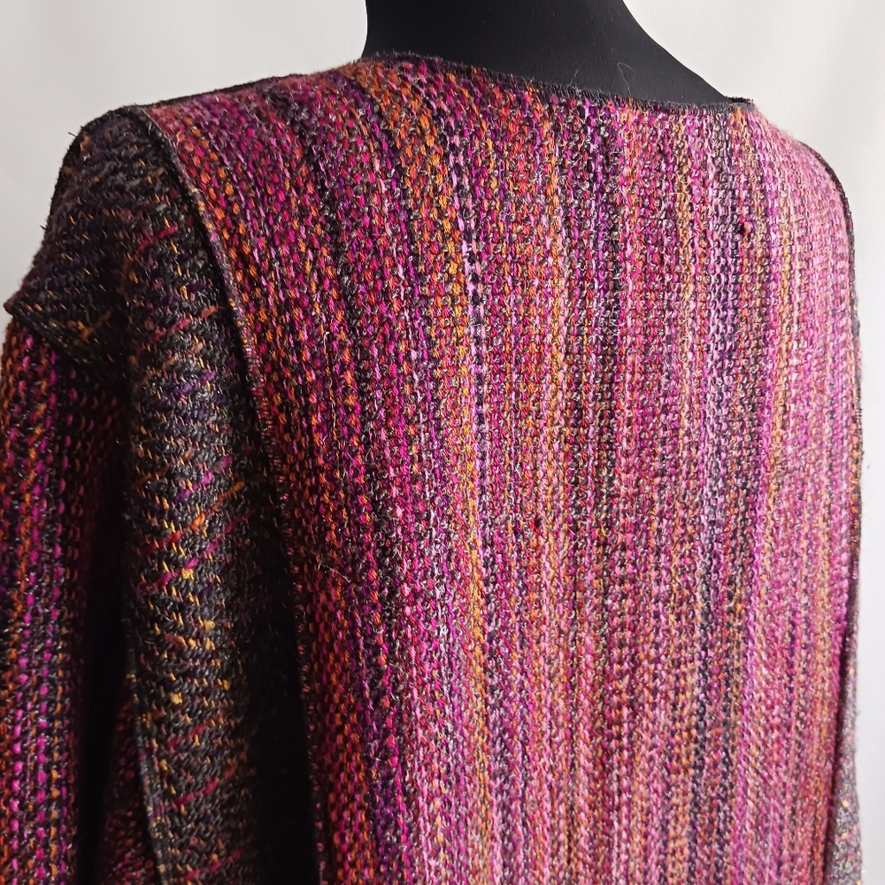 Coldwater Creek XL Purple Rustic Patchwork Tweed Jacket with Button Detail - Picture 5 of 6